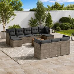 Practical 11 Piece Garden Sofa Set for Various Spaces