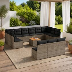 Versatile 14-Piece Grey Sofa Set for Your Outdoor Spaces