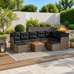Versatile 10-Piece Garden Sofa Set with Cushions
