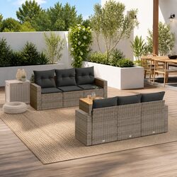 Practical 7 Piece Garden Sofa Set for Outdoor Use