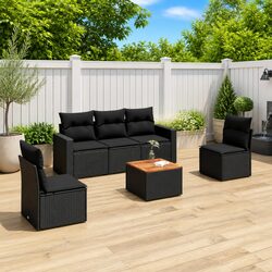 Practical 6 Piece Garden Sofa Set for Outdoor Use