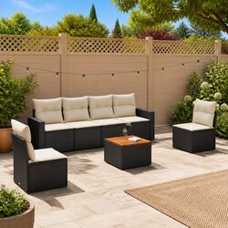 7 Piece Sofa Set for Versatile Outdoor Use