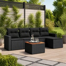 6 Piece Garden Sofa Set Ideal for Outdoor Gatherings