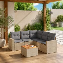 Practical 6-Piece Garden Sofa Set for Any Outdoor Space