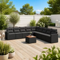 Functional 10 Piece Garden Sofa Set for Outdoor Use