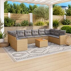 Stylish 11 Piece Garden Sectional Sofa Set for Entertaining