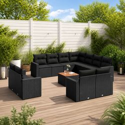 Functional 12 Piece Outdoor Garden Sofa Set for Relaxation