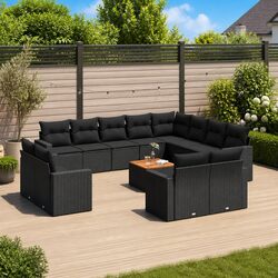 Functional 13-Piece Modular Outdoor Sofa Set with Cushions