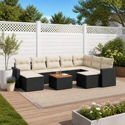 Practical Outdoor Seating: 10-Piece Sectional Sofa Set