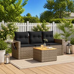 Practical 4-Piece Garden Sofa Set for Relaxing Outdoors