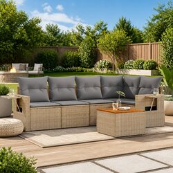 Versatile Outdoor Seating: 6-Piece Sofa Set