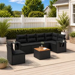 Practical 7-Piece Modular Outdoor Sectional Set