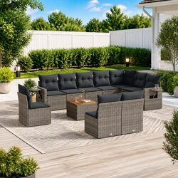 Practical 11-Piece Outdoor Sofa Set for Any Garden or Terrace
