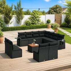 Functional 12-Piece Outdoor Sectional Sofa Set