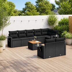 Comfortable 9-Piece Outdoor Sectional Sofa Set for Patios