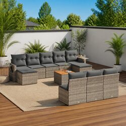 11-Piece Garden Sofa Set for Patio and Backyard