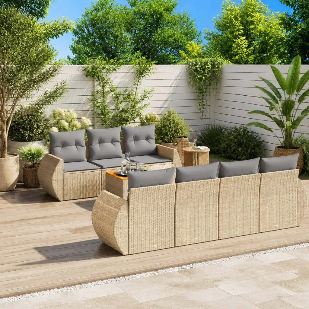 8-Piece Outdoor Sofa Set with Cushions