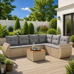 Practical 7-Piece Garden Sofa Set for Any Outdoor Setting