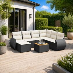 8 Piece Modular Garden Sofa Set for Everyday Use