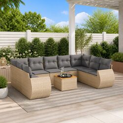 Perfect Fit for Your Outdoor Living: 10-Piece Sofa Set