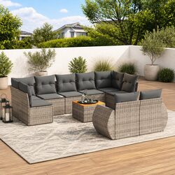 Versatile 10-Piece Garden Sofa Set for Patios and Backyards