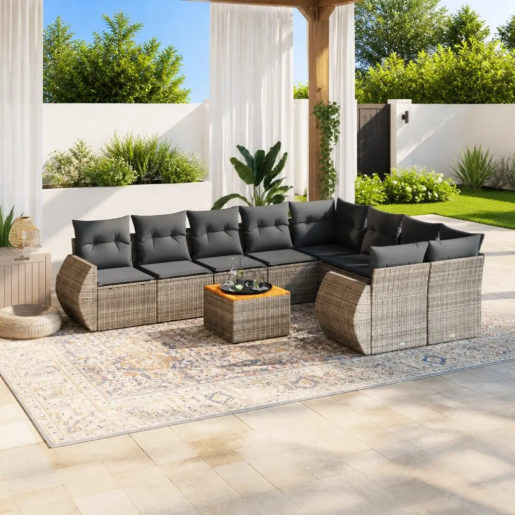 10-Piece Outdoor Sofa Set for Relaxing