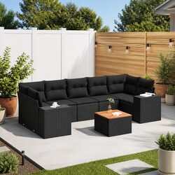 Practical Outdoor Seating: 8-Piece Garden Sofa Set