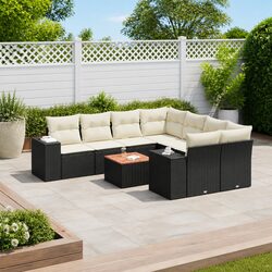 Practical 9 Piece Garden Sofa Set for Outdoor Use