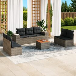 Practical 8 Piece Garden Sofa Set for Outdoor Use