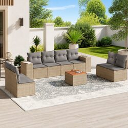 Practical 9-Piece Garden Sofa Set for Outdoor Comfort