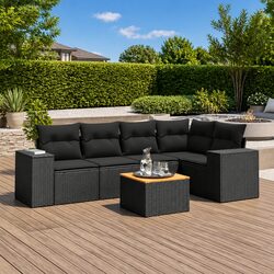 Practical 6 Piece Garden Sofa Set for Any Outdoor Area