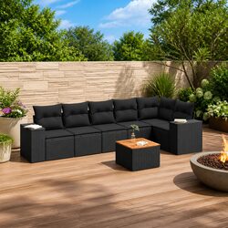 Ideal for Relaxing: 7 Piece Garden Sofa Set for Any Patio