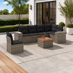 Versatile 7 Piece Garden Sofa Set - Ideal for Any Outdoor Space