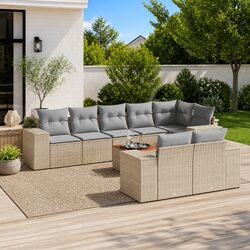 Practical 9-Piece Garden Sofa Set for Your Patio or Terrace