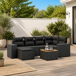 Practical 7 Piece Garden Sofa Set for Your Outdoor Space