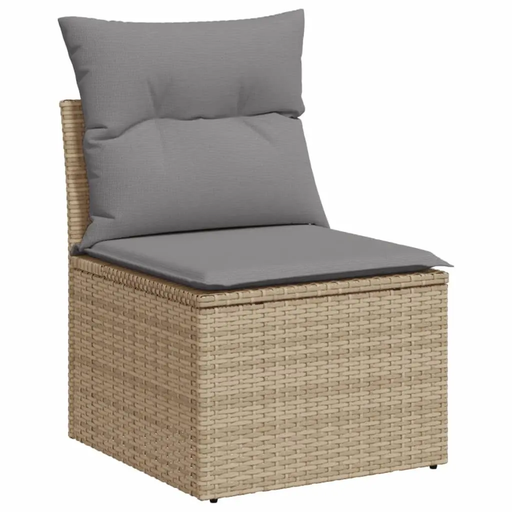 Outdoor Garden Sofa Set 10 Piece Modular Patio Furniture with Cushions Beige