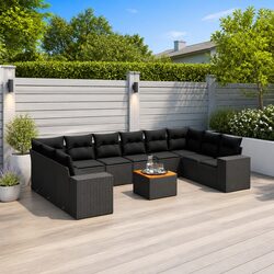 Versatile Black Garden Sofa Set for Any Outdoor Setting