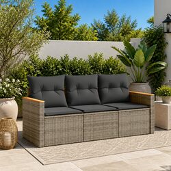 Versatile 3-Piece Garden Sofa for Outdoor Comfort