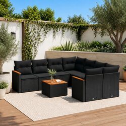 Perfect for Patio Gatherings: 9 Piece Garden Sofa Set