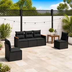 Garden Sofa Set 5 Piece Outdoor Furniture Patio Conversation Sectional with