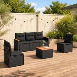 Practical 6-Piece Sofa Set for Patio and Garden Use