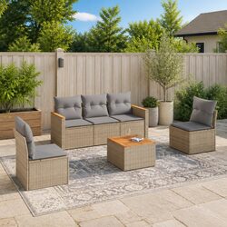 Practical 6-Piece Sofa Set for Outdoor Gatherings
