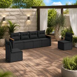 Practical 6-Piece Garden Sofa Set for Any Outdoor Setting