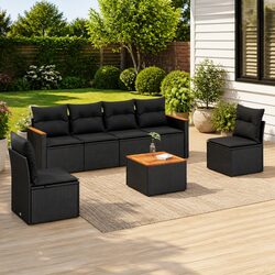 Practical 7 Piece Garden Sofa Set for Outdoor Living