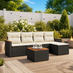 6 Piece Modular Outdoor Sofa Set for Patios and Backyards