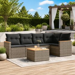 Functional 6-Piece Garden Sofa Set for Outdoor Relaxation