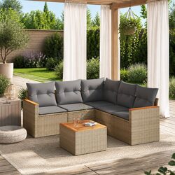 Practical 6 Piece Garden Sofa Set for Your Outdoor Needs
