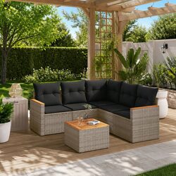 Practical 6 Piece Garden Sofa Set for Your Backyard