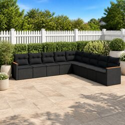 9 Piece Garden Sofa Set for Versatile Outdoor Use