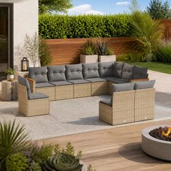 Versatile 10-Piece Garden Sofa Set for Various Outdoor Spaces